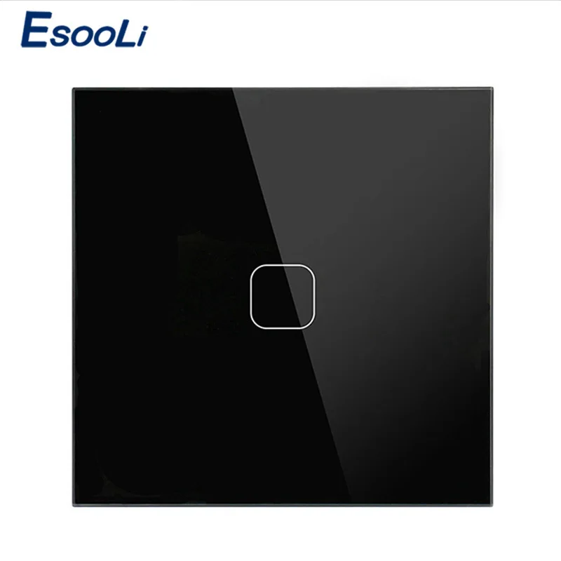 EsooLi стандарт ЕС/Великобритании сенсорный выключатель белый кристалл стекло