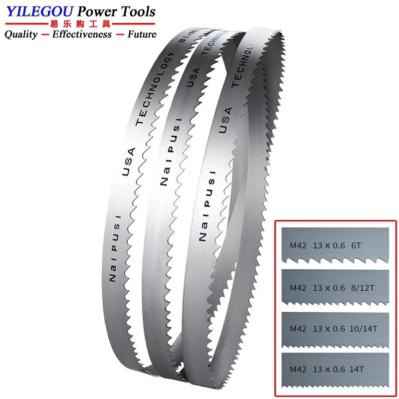8" 1440mm M42 Bimetal 1/2" Band Saw Blades. 1440 X 13 X 0.6mm With 6