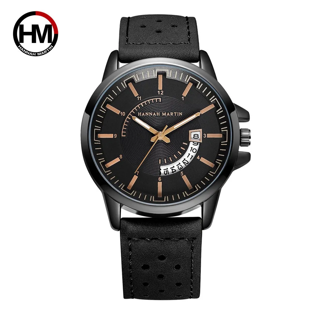

Hannah 2020 Hot men Watches Retro Design Leather Strap Watch Outdoor Semi-automatic Mechanical Watch extreme sports Relogio