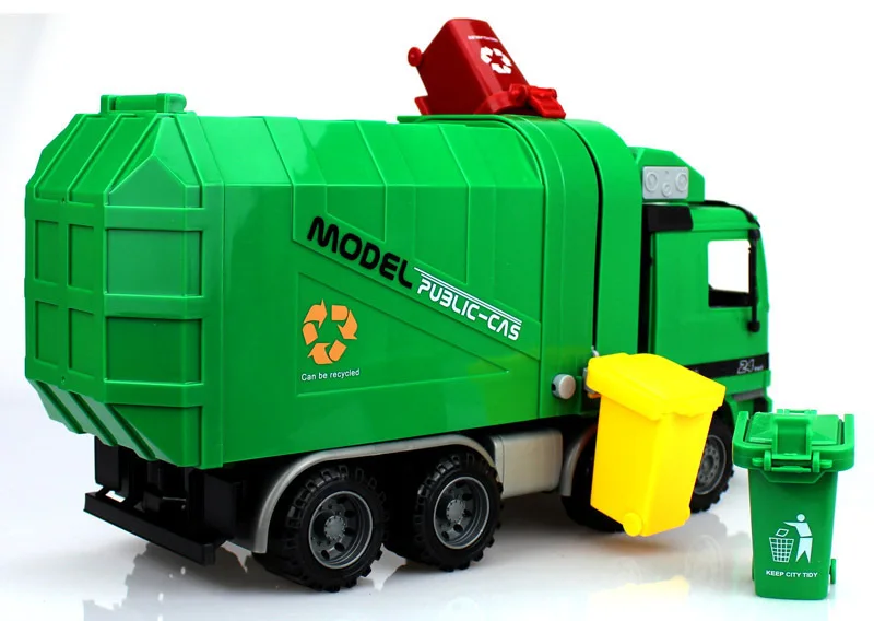 

Engineering 8188-18 Children Large Size Inertia Garbage Truck Adjustable with Trash Can Drop-resistant Sanitation Truck Toy