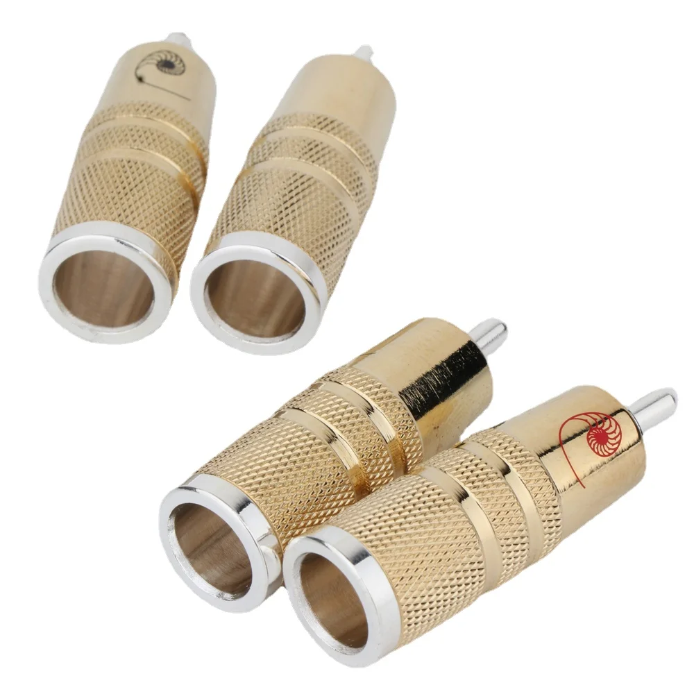 

Cardas RCA Plug Gold / Silver Welding DIY HiFi Audio Cable Adapter Connector