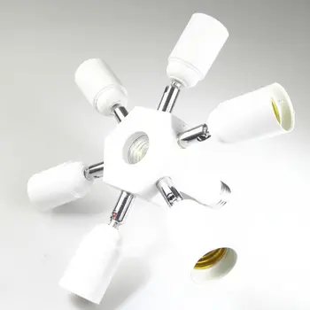 

7 in 1 Light Bulbs Socket Adapter Splitter, Standard Lamp Holder Base Converter 23GB