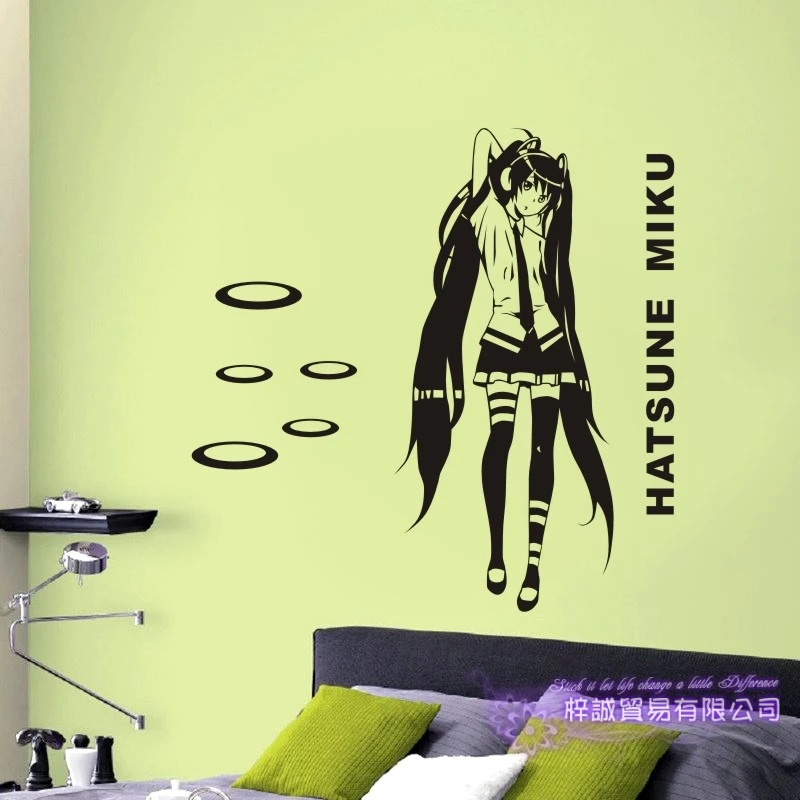 

Hatsune Miku Wall Decal Vinyl Wall Stickers Decal Decor Home Decorative Decoration Anime Hatsune Miku Car Sticker