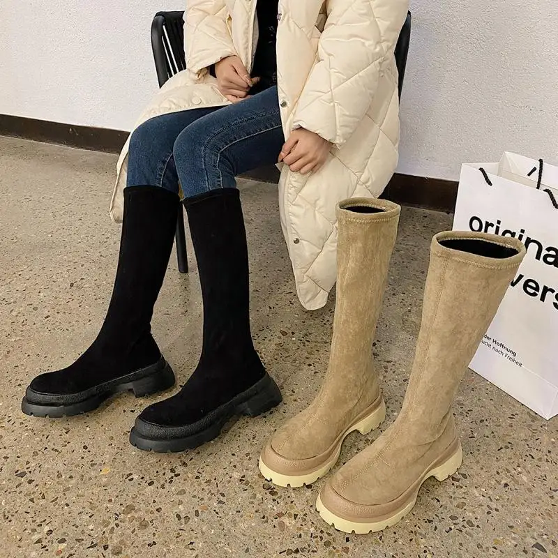 Winter Shoes Women's High Boots Female Winter Warm 2020 Booties Women with Platform Shoes Woman Booties Black Boots Ladies New