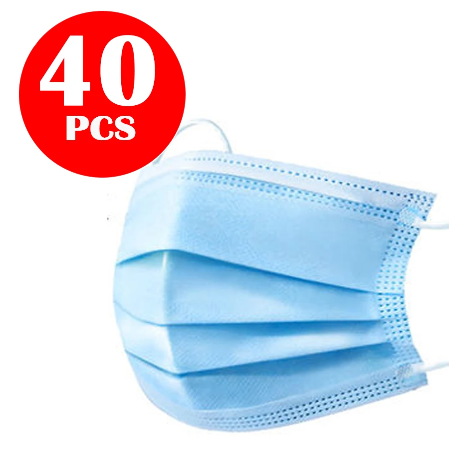 

Anti-virus Respirator Disposable Face Mask For Hair Salon Disposable Face Masks Elastic Ear Loop Disposable 20 pcs/lot(2 lot)