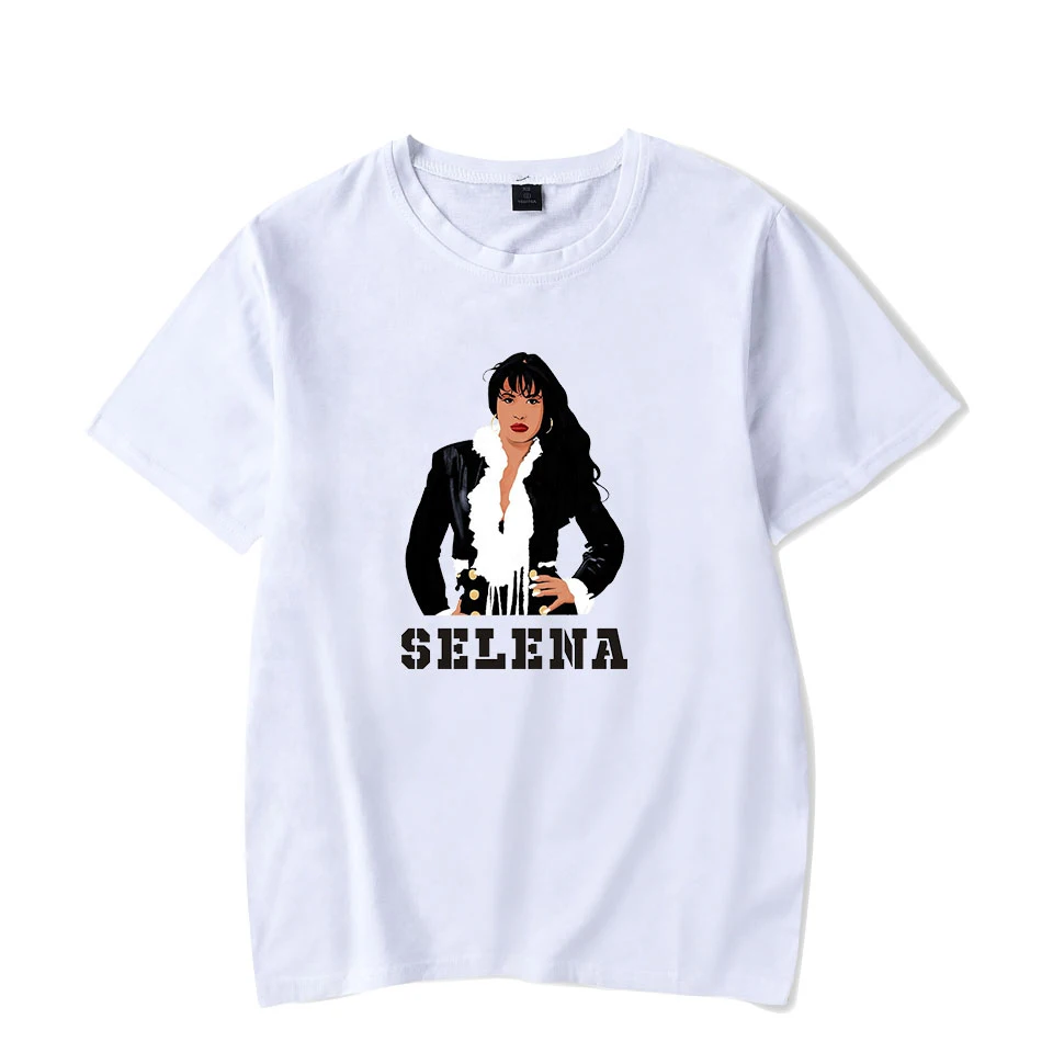Мужская/Женская белая футболка с короткими рукавами selena quintanilla, Летние повседневные Роскошные футболки для отдыха 2019
