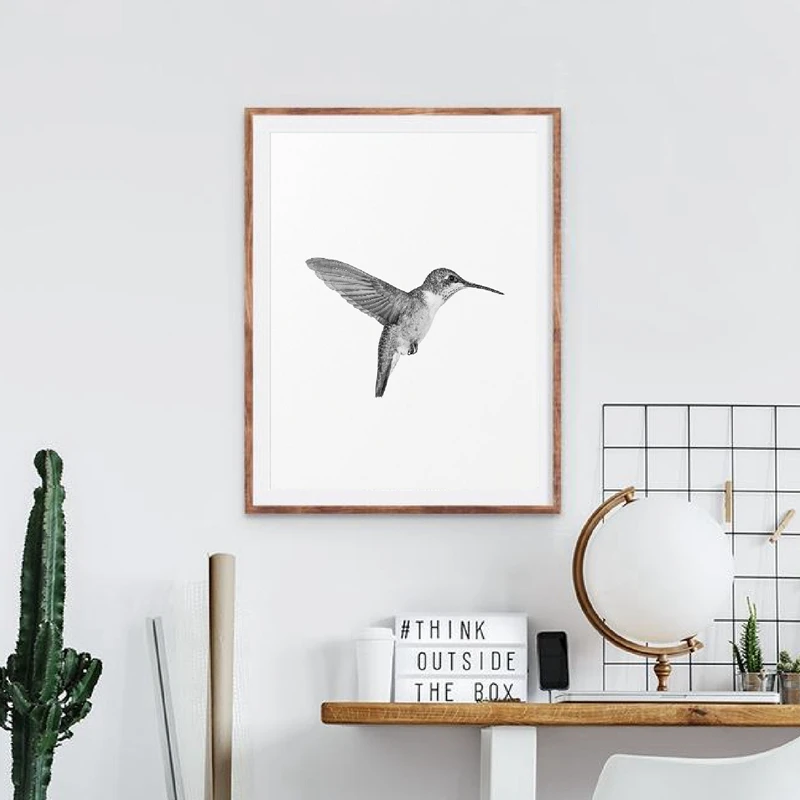 Minimalist Wall Art Bird Print Living Room Decor