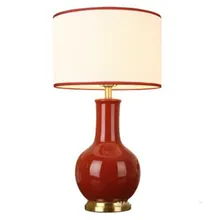 7 цветов, современный американский стиль, Керамическая Настольная лампа для спальни, прикроватная, для гостиной, фойе, для учебы, для чтения, ночной Светильник 190120