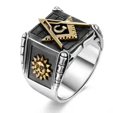  New Thai silver sun moon geometric ring designer original unique craft punk style domineering exaggerated men's jewelry 