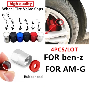 

4pcs aluminum Car Tire Wheel Valve Stem Caps for Mercedes Benz W212 W213 W205 AMG W177 V177 W247 W176 GLA GLC X253 W166