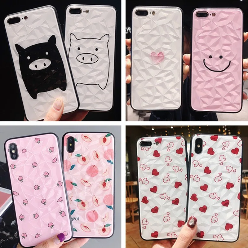 New diamond shaped case for iPhone11 X XS XR XSMax 8 7 6 6S PluS Cute silicone soft drop protection cover |