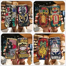 Китайский стиль 3D мультфильм Счастливый Кролик Кот Лев чехол для телефона для iPhone 11 Pro X XS Max XR 8 7 6 6s Plus силиконовый мягкий чехол