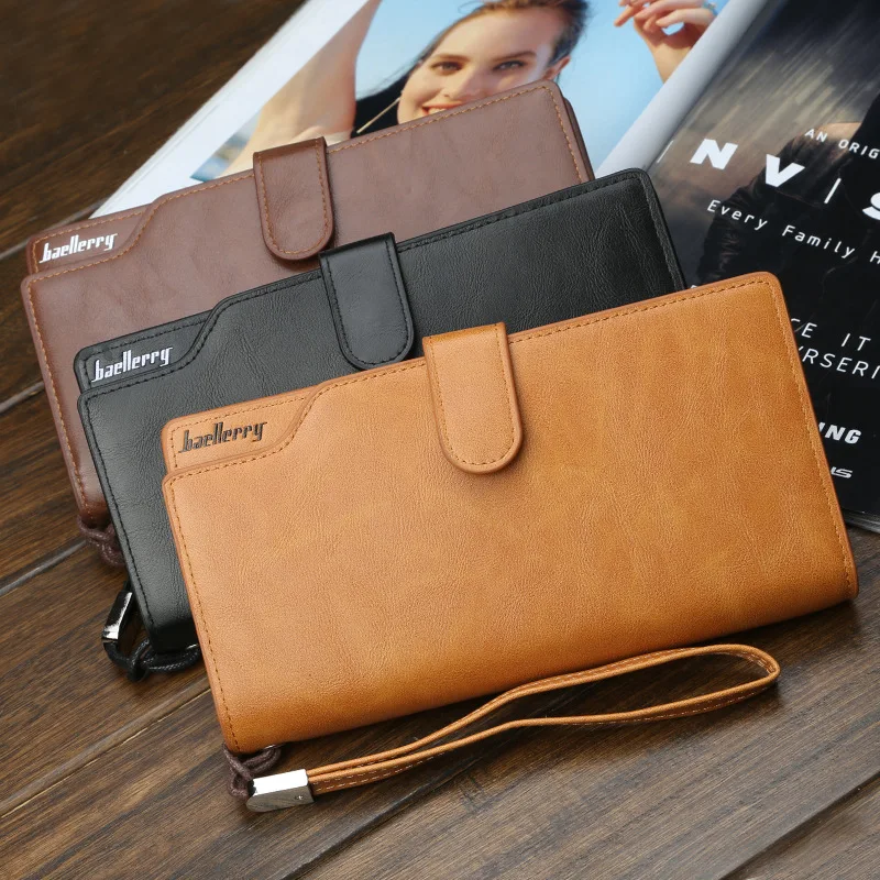 

Baellerry New Style MEN'S Wallet Multi-functional Business Clutch Korean-style Zipper Mobile Phone Bag Manufacturers Direct Sell