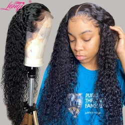 Afro Kinky Curly 30 Inch Lace Frontal Human Hair Wig Pre Plucked Lace Closure Wig Brazilian Deeo Curly Lace Front Wigs For Women