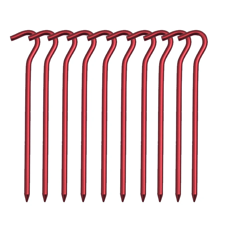 Set da 200 Picchetti da Tenda, Design a V, Resistenti, con Fori, Lunghi