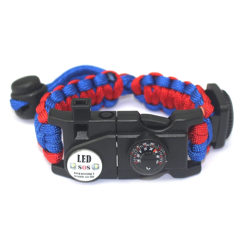 

New Wilderness Survival Multifunctional Umbrella Rope Bracelet Precision Compass Tool Card Bracelet