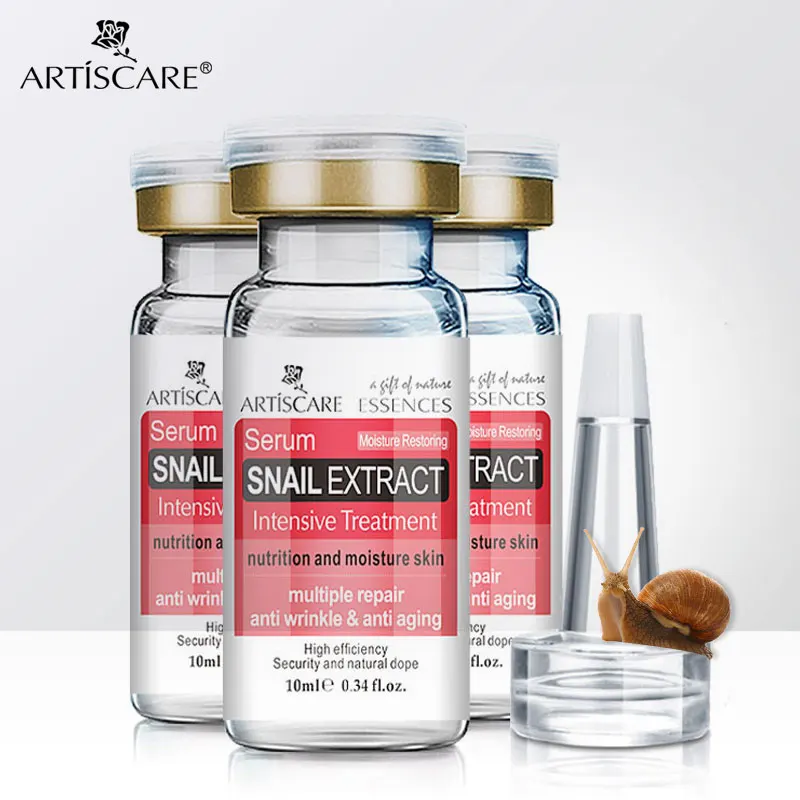 ARTISCARE Snail Extract Serum 3pcs Anti-Aging Anti Wrinkle Acne Treatment Nutrition Moisturizing Whitening Skin Repair Essence | Красота и