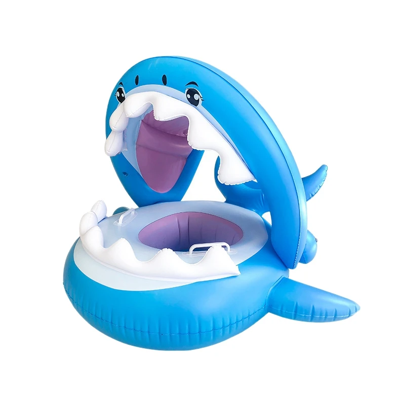 

Baby Pool Float Swimming Float with Canopy Inflatable Floatie Swim Ring Baby Water Toys