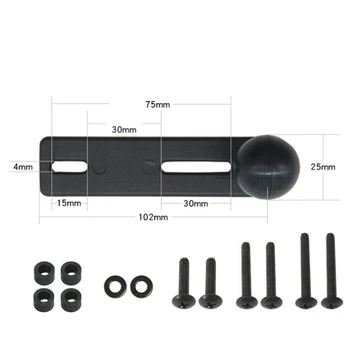 

Motorcycle Motorbike Brake Reservoir Cover Base Mounting With 1 Inch Ball