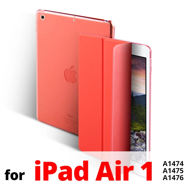 Чехол для iPad 9,7 6th 5th Generation чехол Тонкий Магнитный Флип-Стенд PU кожаный смарт-чехол для iPad Air 1 2 Funda Coque - Цвет: Red-iPad Air 1