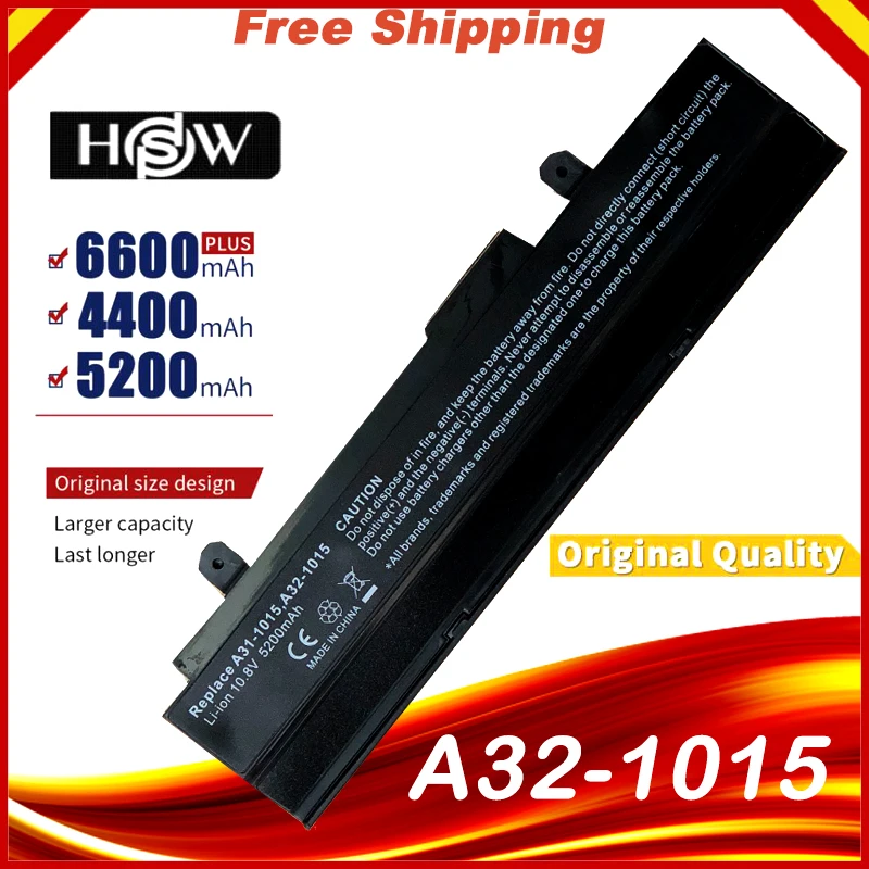 Аккумулятор на 6 элементов для Asus A31-1015 Eee PC 1011 1015P 1016P 1215 1215N 1215P 1215T VX6 R011 R051