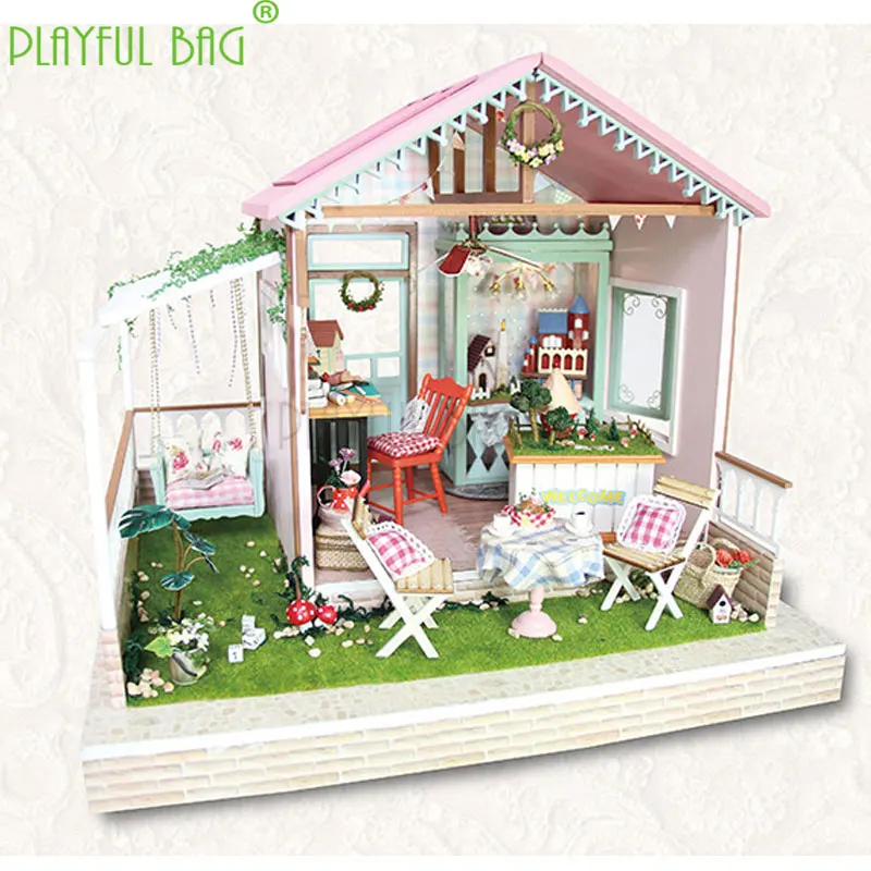 

Куклы гуманоиды и аксессуары Zhiqu Дом diy Вышивка хижины Быстрый подарок для взрослых и детей ручная работа деревянная модель ZD23