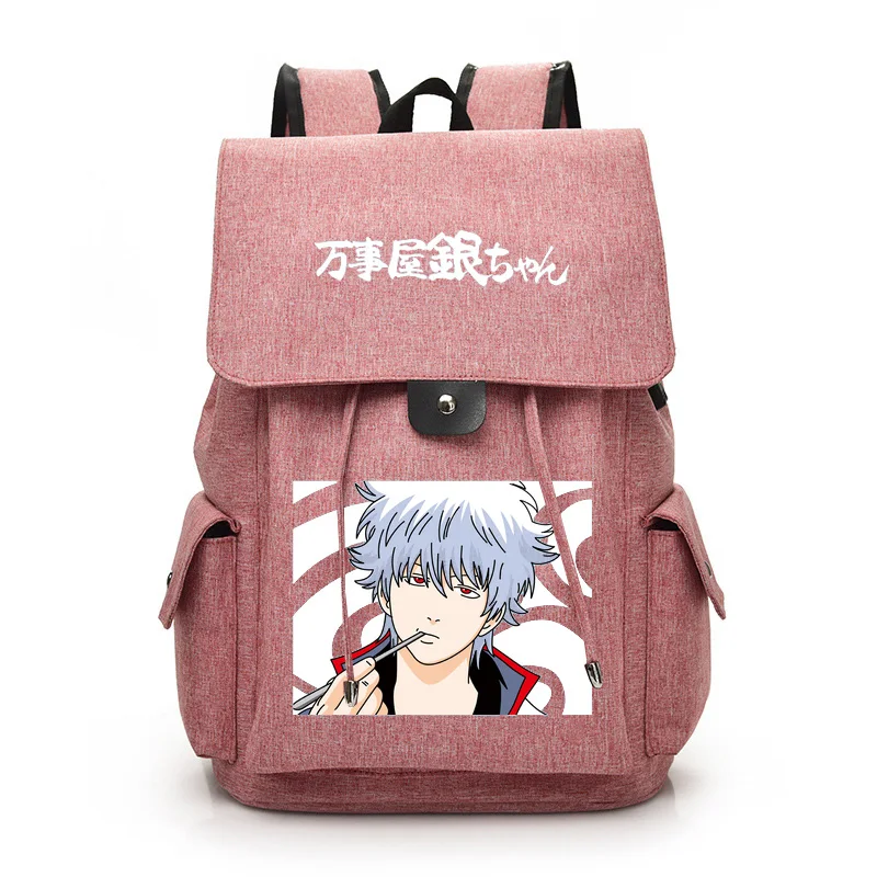 Gintama аниме-рюкзак Тавель для женщин и мужчин Mochila школьный большой емкости рюкзак с usb-портом ноутбук Наплечная школьная сумка рюкзаки