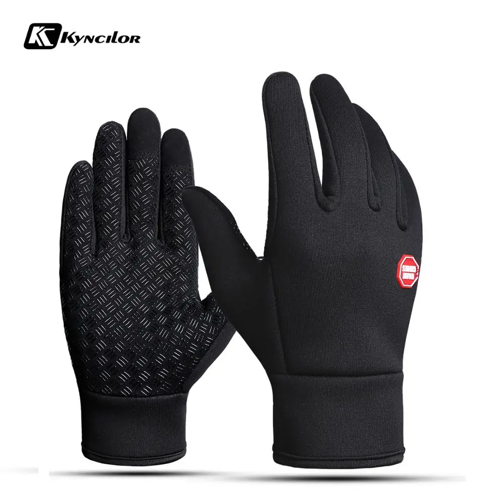 Kyncilor Cycling Bicycle Gloves Men Windproof Touch Screen MTB Bike