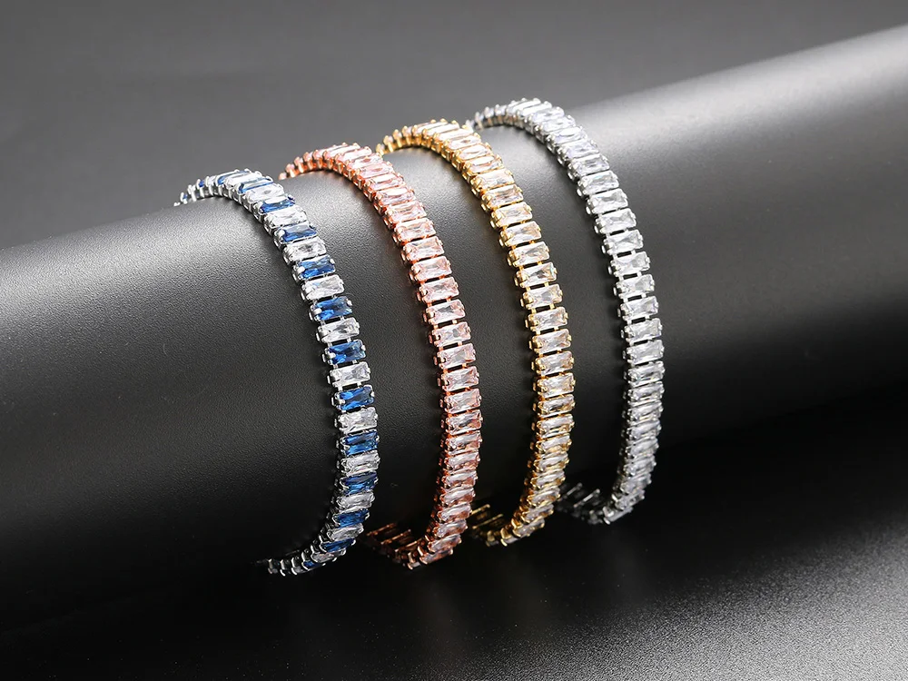 Hippie Diamant Tennis Armband für Frauen Glänzende Luxus Iced Out Zirkon Kette auf Hand Mode Hochzeit Schmuck Zubehör H167 – Detail 4