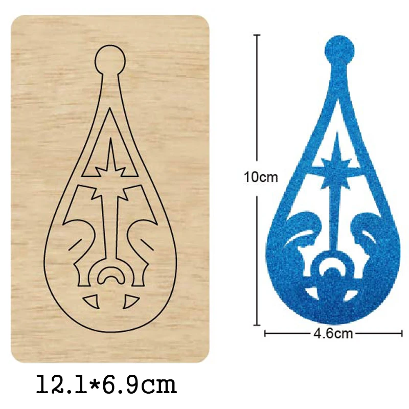 

Handmade Jesus born drop earring wooden die 2020 Crafts Stencil For DIY Scrapbooking /photo Cards Embossing Cutting Dies