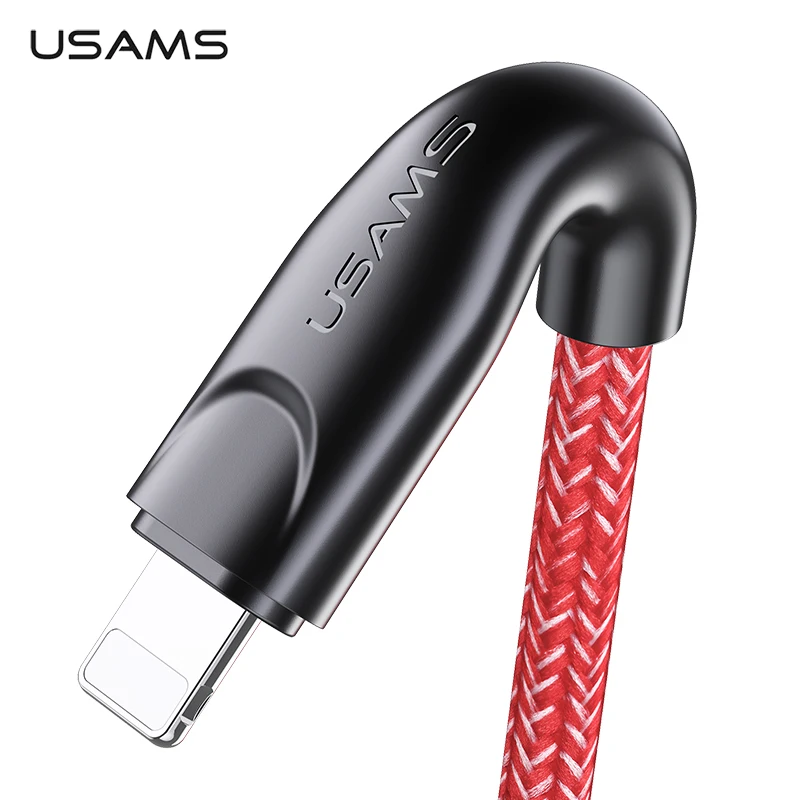 USAMS кабель освещения для iphone кабель зарядного устройства для iphone 5 6 7 8 XS 2 м кабель usb для iphone кабель ios 12 11 10 9 для ipad air 2