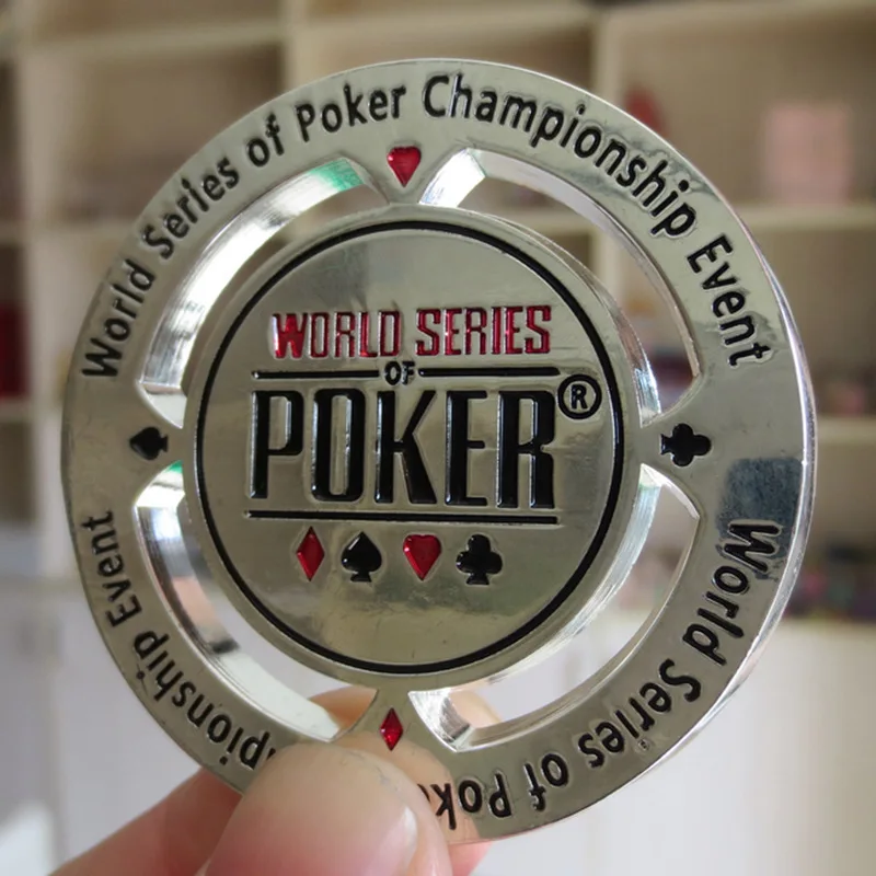 WSOP металл давление pai pian серебро с отверстиями Dezhou City Poker подарок 210