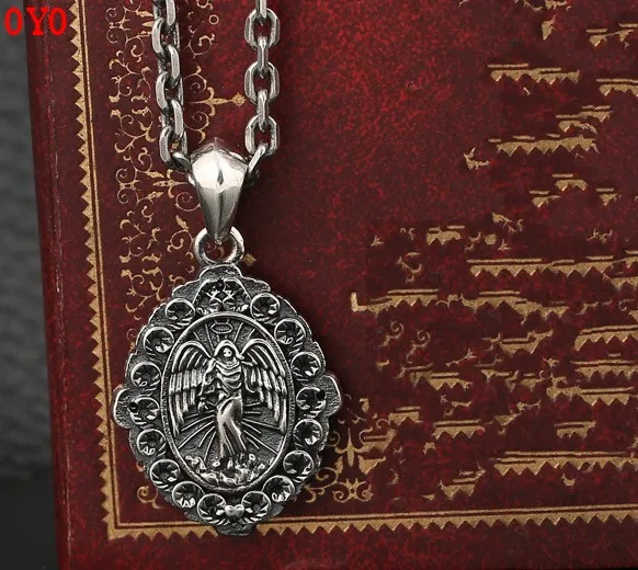 

2021 new S925 sterling silver vintage Thai silver Santa Maria pendant