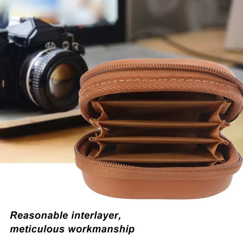 5 Pockets Circular Lens Filter Protector Storage Case Bag Cover Box For 82mm Filter and Below Camera Accessory camera bag camera case camera lens bag