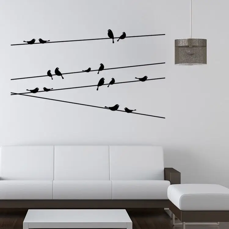 Glass Stickers Films Window Film Wall Stickers Waistline vinyl Quick DIY Easily Remove for Windows Wall Mirror Home Decor Birds