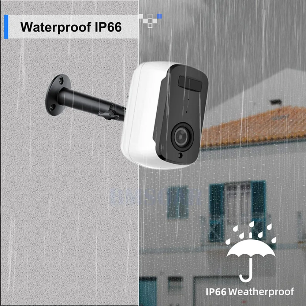 Wifi камера с питанием от аккумулятора 1080P 2.0MP наружная IP камера беспроводная камера наблюдения Домашняя безопасность Водонепроницаемая PIR двухсторонняя аудио