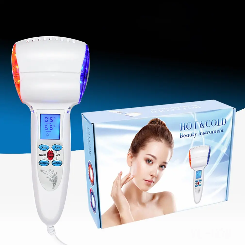 Hot And Cold Hammer Beauty Instrument Red Blue Skin Care Essence Imported Shrink Pores Ice Therapy Instrument