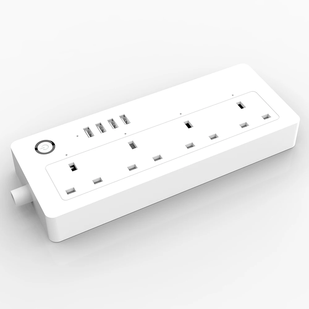 Вилка стандарта Великобритании для USB Wifi умная линейка розетка, совместимая с Alexa Google Mini IFTTT Smart Life APP