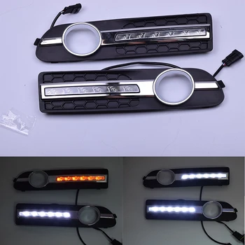 

2Pcs Auto DRL 12V LED Daytime Running Light Turn Signal Fog Lamp For Volvo S80 2009 2010 2011 2012 2013 2014