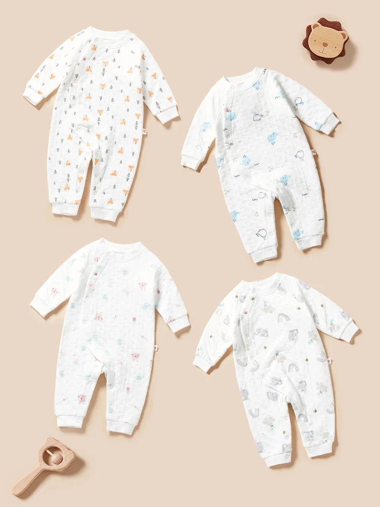 baby clothes cheap 2022 Animals Spring Autumn Baby Jumpsuit Newborn Baby Clothes Kids Long Sleeve Underwear Cotton Boys Clothes Baby Girls Romper bamboo baby bodysuits	
