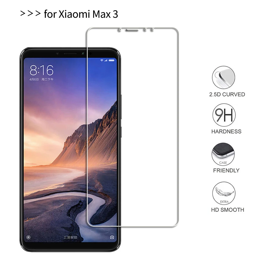 Защитная пленка для экрана Xiaomi mi Max 3 6 9 дюйма 2.5D 0 26 мм 9H Pre um из закаленного