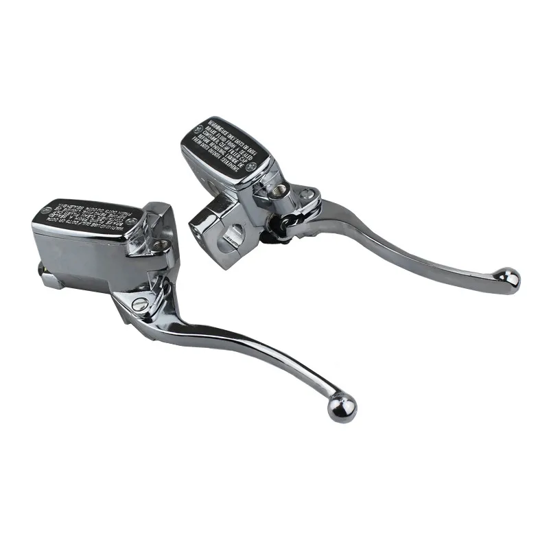 

2x хром Универсальный 1 ''25 мм мотоциклетный гидравлический сцепление тормозной главный цилиндр водохранилище Рычаги Для Harley Honda Yamaha Suzuki