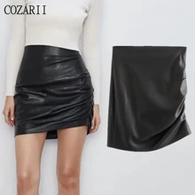 Женская юбка из искусственной кожи в английском стиле, элегантная, индивидуальная, с бантом, посылка, на бедрах, сексуальная, faldas mujer moda, женские мини юбки из искусственной кожи