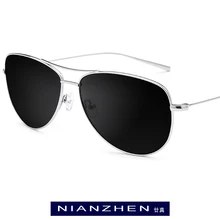 Мужские солнцезащитные очки из титана, брендовые, дизайнерские, большие, авиадор, зеркальные, поляризационные, новые, авиационные, солнцезащитные очки для мужчин, оттенки 3001