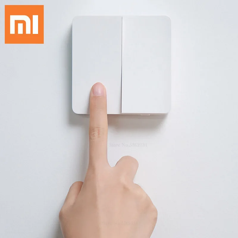 

Xiaomi Mijia Smart Switch Wall Switch Switch Single Double Open Dual Control 2 Modes For Control Intelligent Lamp Light Switches