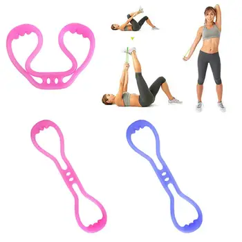 

8-Shape TPE Elastic Tension Rope Fitness Exercise Yoga Stretching Resistance Band Anti-Slip Stretching Aid Body Shaping Tool new