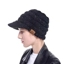 Женская модная зимняя шапка Skullies Beanies, вязаные одноцветные дикие шапки, женские зимние теплые шапки из настоящего акрила# xm3