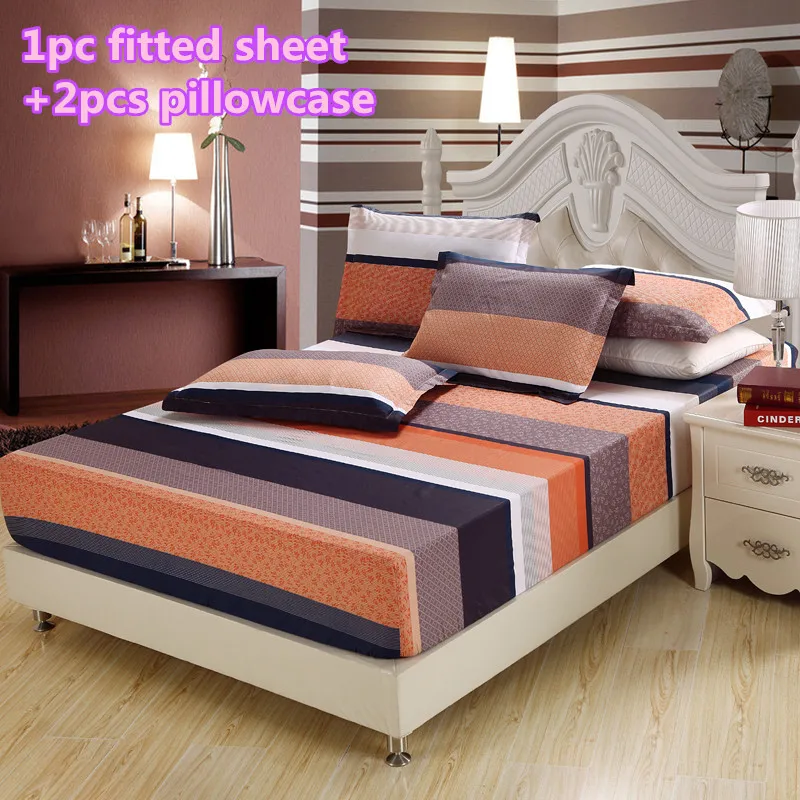Draphousse Taille King Size, Drap De Lit Élastique, Style Simple, Rayures