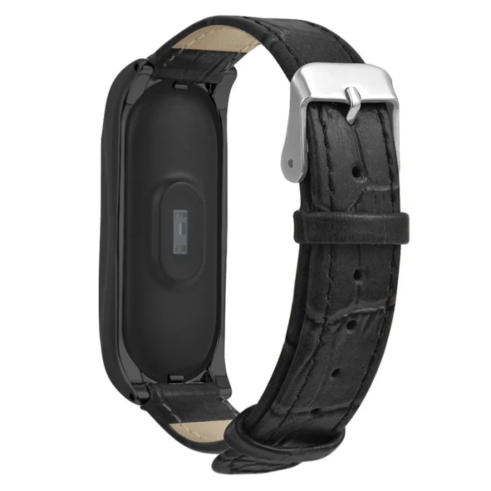Кожаный ремешок браслет ремешок с металлическим чехлом для Xiaomi Mi Band 4 SP99