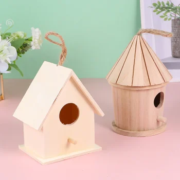 

3 Pcs Bird Nest Hanging Rope Wide Entrance Classic Hut Style Birds Sleeping Accessories Desktop Nest for Wall Outdoor Birds